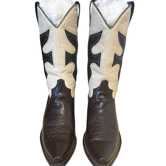 Frye Vintage Daisy Dukes Brown Leather Pointed Toe Cowgirl Boots Size 7.5 - Picture 5 of 11